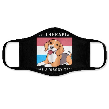Discover Therapy Dog Lover Psychology Therapist Face Masks
