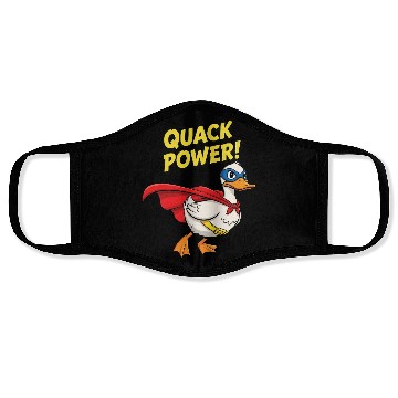 Discover Quack Power Superhero Design Face Masks