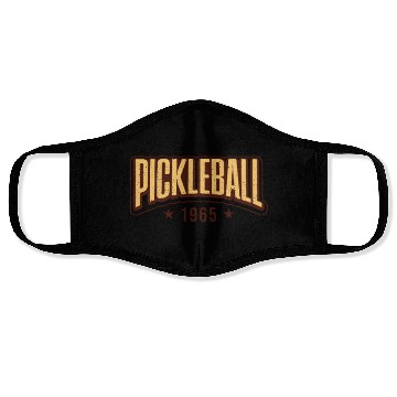 Discover Pickleball Est. 1965 Retro Grunge Vintage Sport Face Masks