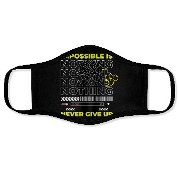 Discover Motivational Neon Typography Face Masks