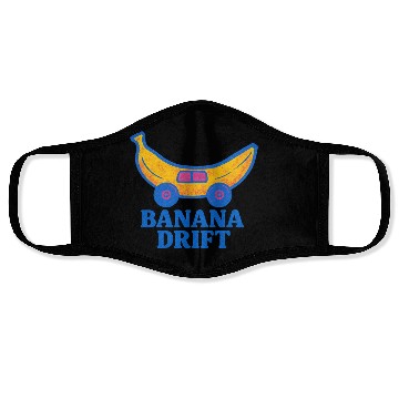 Discover Whimsical Banana Drift Car Design Face Masks