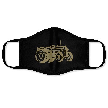 Discover Tractor Silhouette Farmer Agriculture Face Masks