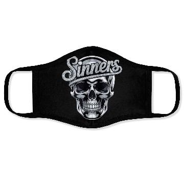 Discover Chrome Skull Sinners Diamond Bling Face Masks