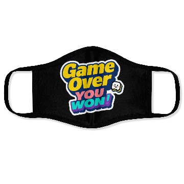 Discover Game Over You Won Motivational Sticker Face Masks