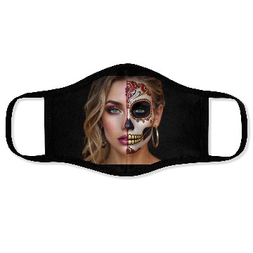 Discover Intricate Sugar Skull Face Art Face Masks