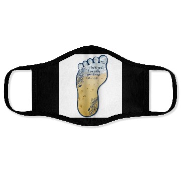 Discover Beach Footprint Sun Scripture Design Face Masks