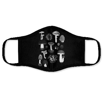 Discover Forest Gems – Scientific Wild Mushroom Chart Face Masks