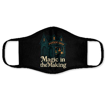 Discover Potion Shop Witchcraft Design Face Masks