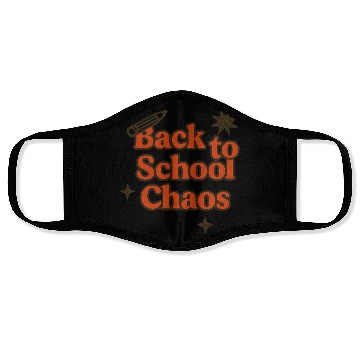 Discover Back to School Chaos Graphic Design Face Masks