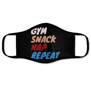 Discover Fitness Motivation Script Face Masks