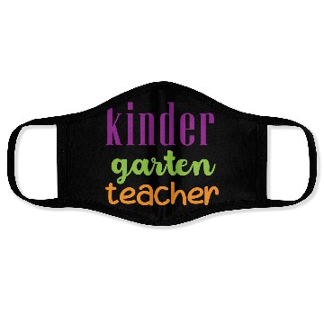 Discover Colorful Kindergarten Teacher Design Face Masks