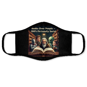 Discover Fictional Alien and Wizard Book Lovers Face Masks