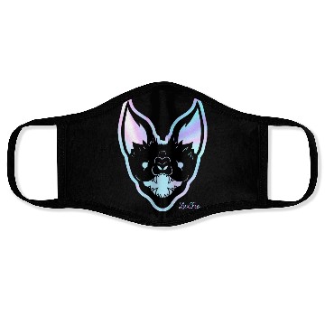 Discover Neon Lit Fierce Bat Design Face Masks