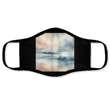 Discover Serene Ocean Dawn Abstract Face Masks