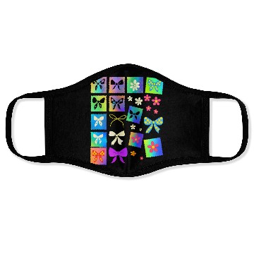 Discover Pastel Aesthetic Stam Y2K Cute Girly Coquette Bow Face Masks