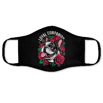 Discover French bulldogs & Roses Face Masks – Loyal Companion.