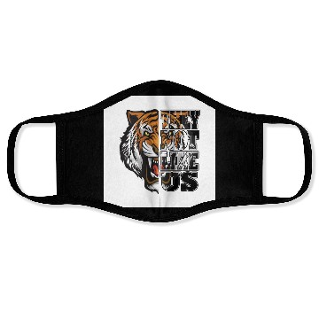 Discover Bold Tiger and Protest Message Design Face Masks