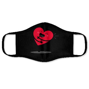 Discover Joyful Heart Embrace Illustration Face Masks