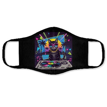 Discover 80s Retro Cat DJ Face Masks