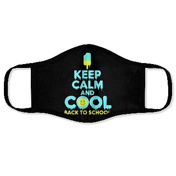 Discover Keep Calm And Back to School Ice Cream Smile Face Masks