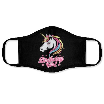 Discover Sparkling Rainbow Unicorn Birthday Face Masks
