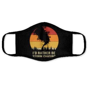 Discover Storm Chaser Weather Lightning Face Masks