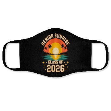 Discover Senior Sunrise 2026 High School Graduation Face Masks