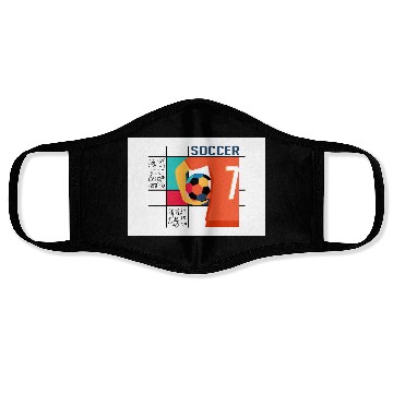 Discover Soccer Player with Ball Graphic Face Masks