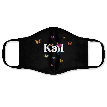 Discover KATI - beautiful girl name with cute butterflies Face Masks