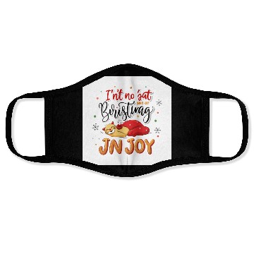 Discover Festive Cat Joy Christmas Design Face Masks