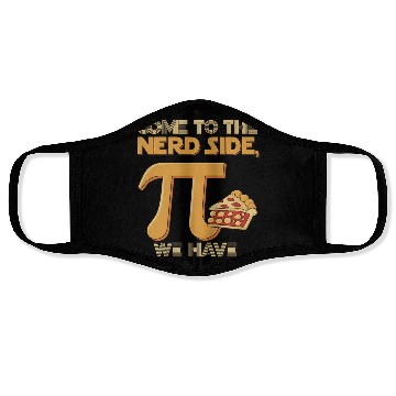 Discover Nerdy Pizza Pi Joke Face Masks