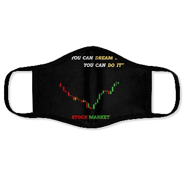Discover Inspirational Stock Market Growth Quote Face Masks