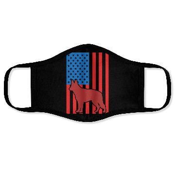 Discover German Shepherd US Flag Face Masks