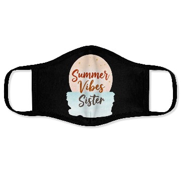 Discover Summer Vibes Sister Graphic Face Masks