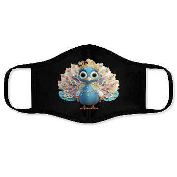 Discover Regal Peacock Fantasy Character Face Masks