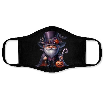 Discover Elegant Halloween Gnome – Top Hat, Pumpkin & Candy Face Masks