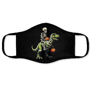 Discover Skeleton Riding Mummy Dinosaur Funny Halloween Face Masks