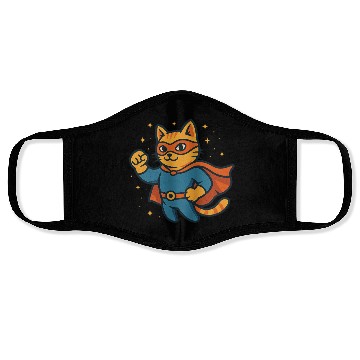 Discover Martial Arts Cat Superhero Design Face Masks