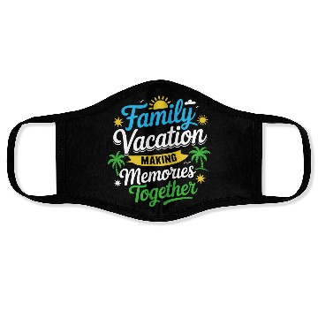 Discover Family Vacation Memories Design Face Masks