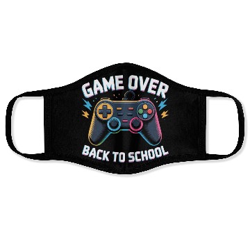 Discover Game Over Back to School – Funny Gamer Design Face Masks