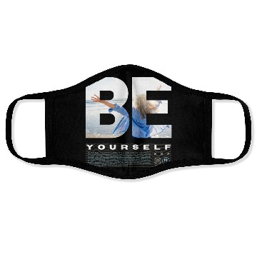 Discover Be Yourself Inspirational Beach Scene Design Face Masks