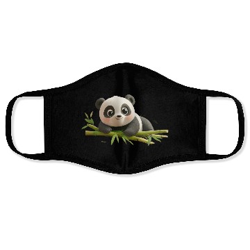 Discover Charming Panda Cub with Bamboo Face Masks