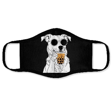 Discover Chill Dog with Sunglasses and Bubble Tea Face Masks