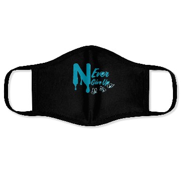 Discover IMG Never give up Face Masks