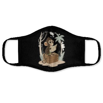 Discover Adventurous Monkey Explorer Design Face Masks