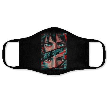 Discover Cyberpunk Eyes Art Print Face Masks