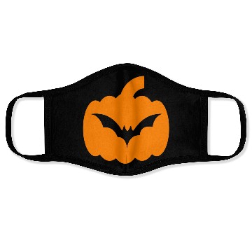 Discover Halloween Bat and Pumpkin Design Face Masks