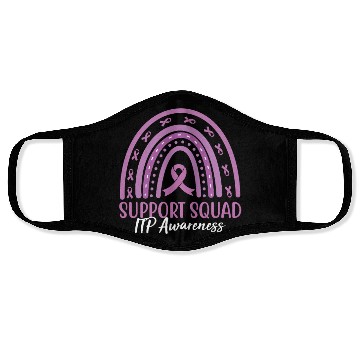 Discover Rainbow Support Squad ITP Awareness Face Masks