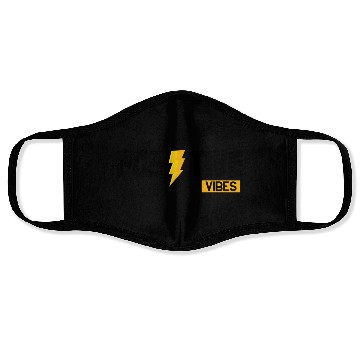Discover Positive Vibes Only – Motivational Lightning Bolt  Face Masks