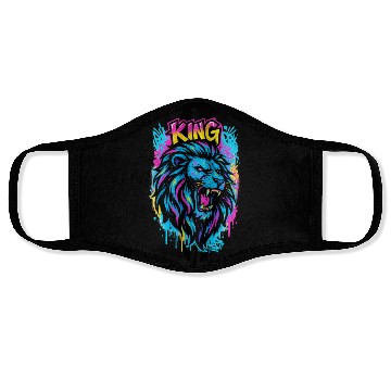 Discover Street Art Lion Face Masks